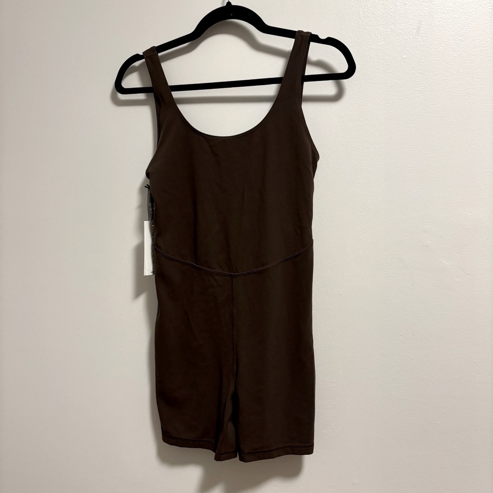 Aritzia Butter Sway Romper Rich Mocha size Medium